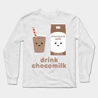 Drink milk chocolate Kawaii choco milk carton Long Sleeve T-Shirt